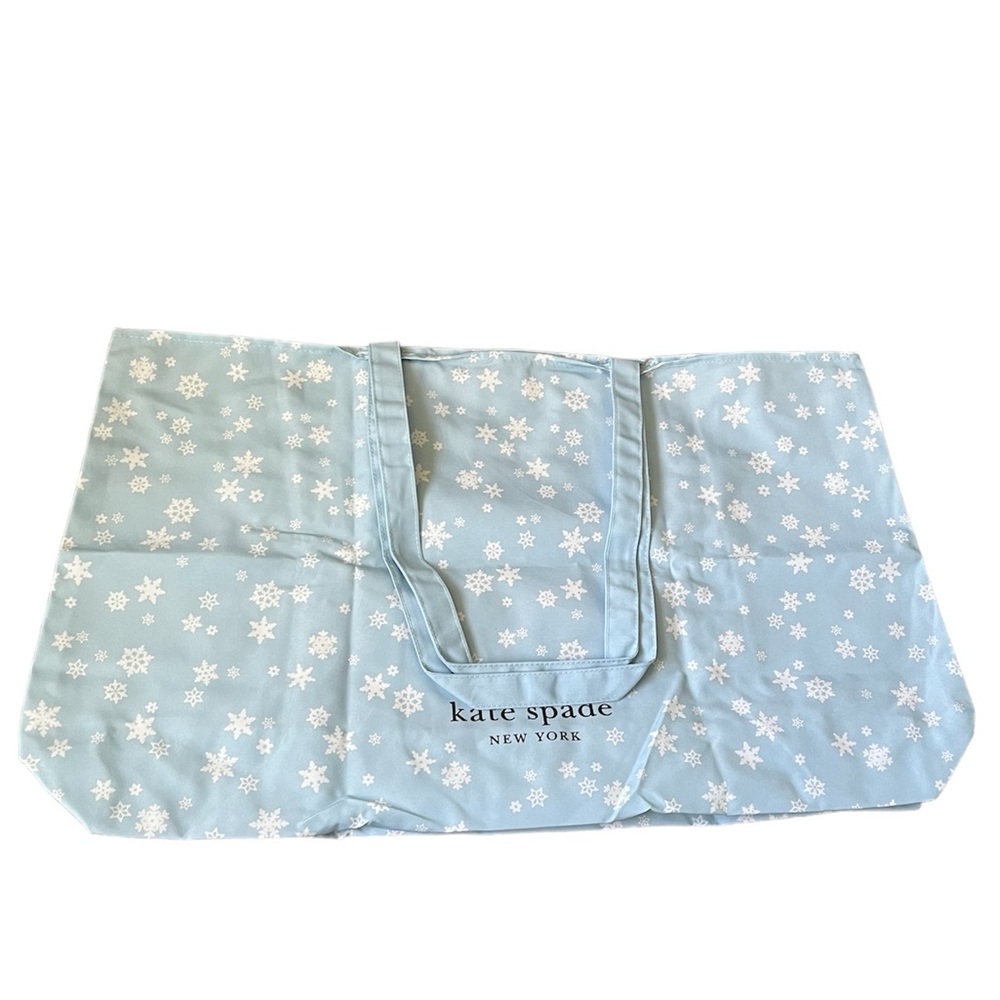 Kate Spade Light Blue Snowflake Reusable Tote